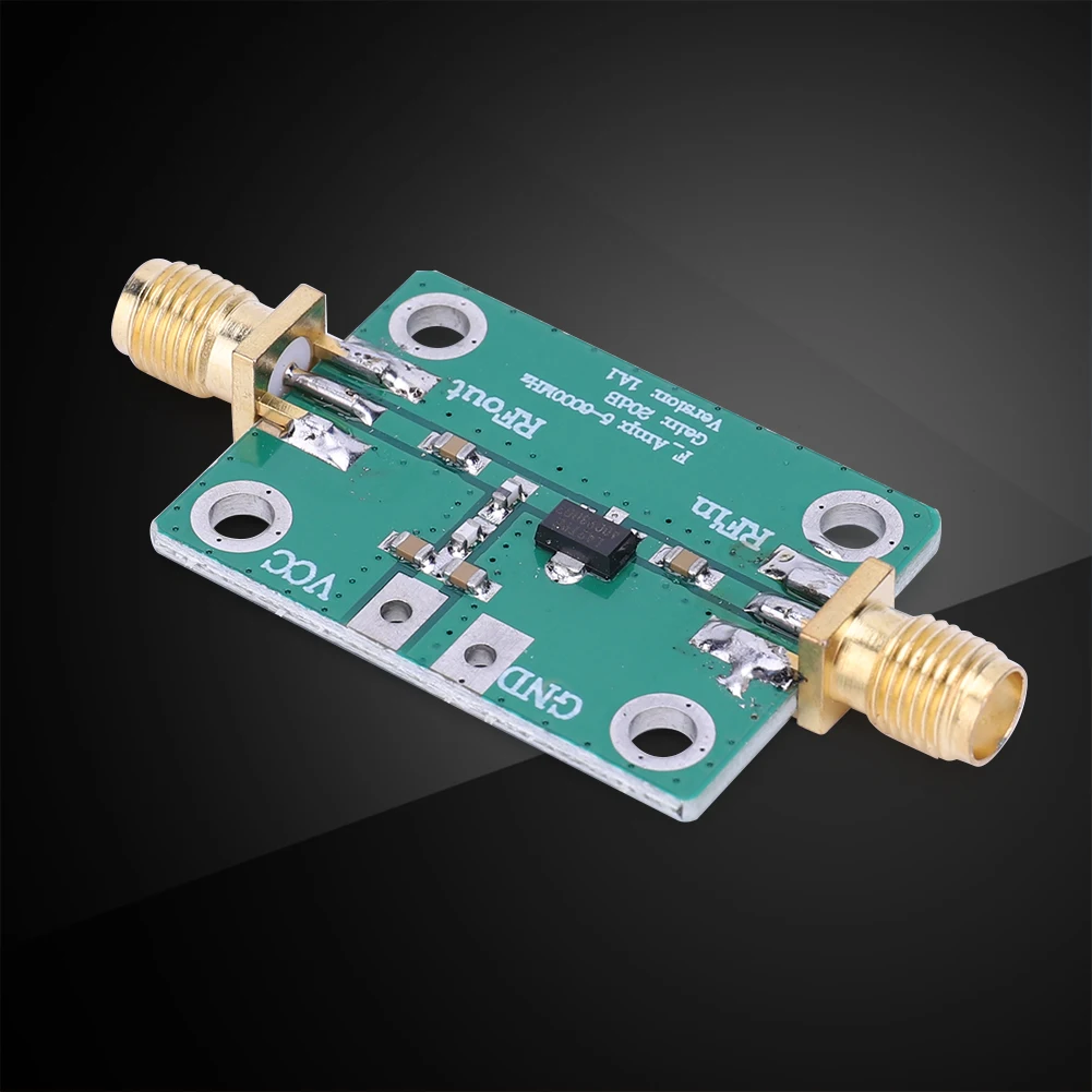 Ultra-wideband Radio Frequency Amplifier Module 5-6000MHz RF Amplifier Module Gain 20dB DC 5V RF Signal Power Amplifier Board