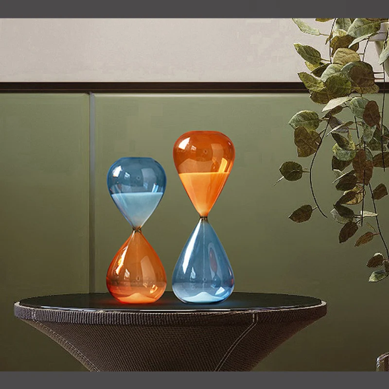 Creative Two-color Hourglass Decoration 5/15/30 Minute Timer Minimalist Style Jumping Colored Hourglass Home Decoration Nordic