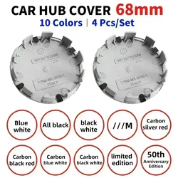 4pcs/lot 68mm Car 50th Anniversary Rim Cover Wheel Hub Center Caps Badge Logo Emblem For BMW M X1 X3 X5 X6 X7 1 3 4 5 6 7 Series