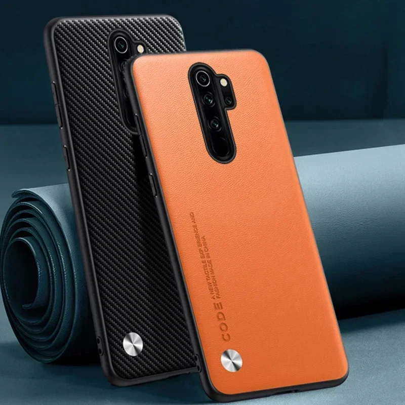 جراب فاخر من الجلد الصناعي لهاتف xiaomi redmi note 8 pro ، جراب حماية من السيليكون غير اللامع لـ note 8t
