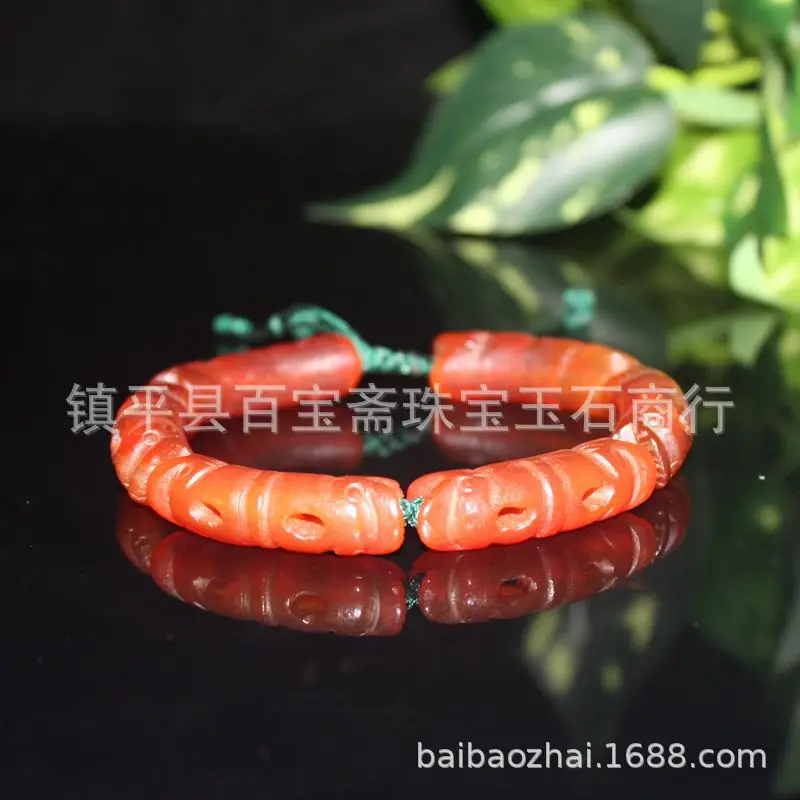 Old Agate Bracelet Wrapped Pulp Old Red Agate Double Bracelet Bracelet Old Agate