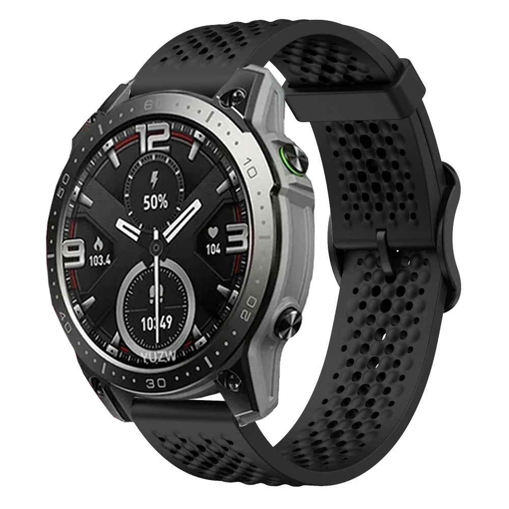 22mm Sport Rubber Strap For Zeblaze Stratos 2 Ultra Band for Zeblaze Btalk 3 Pro/Plus /Ares 3Pro/Vibe 7 Pro Breathable Bracelet