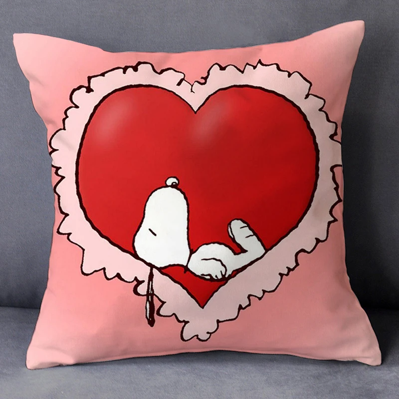 

Новинка, наволочка Snoopy, симпатичная наволочка с мультяшным аниме принтом, Снупи, наволочка для спальни, гостиной, подушка 45x45 см, подушка для украшения дома