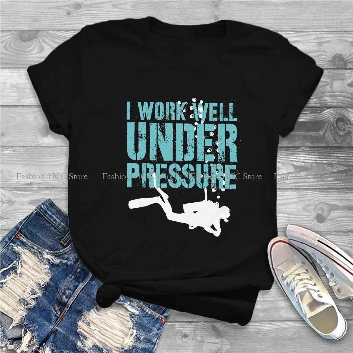 I Work Well Under Pressure Style Polyester TShirt Dive Scuba Diving Top Quality New Design Graphic T Shirt Stuff