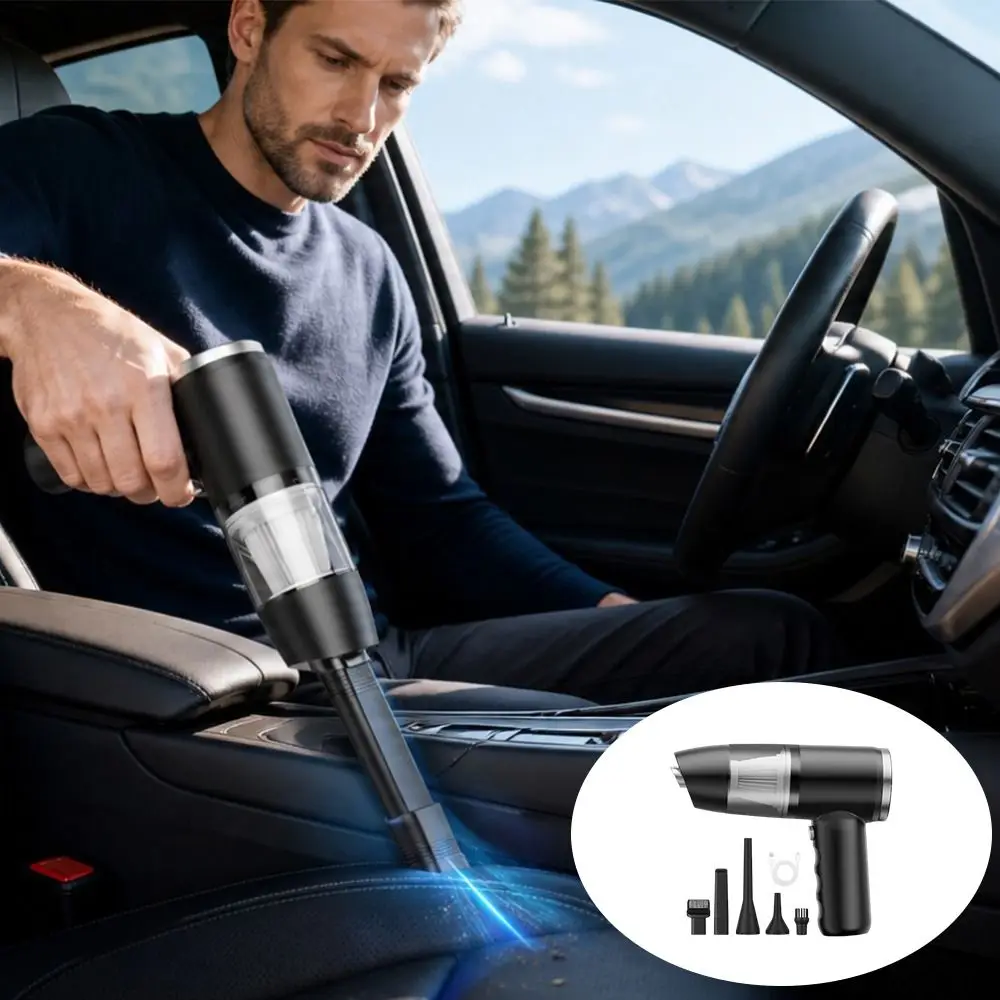 Portable Car Vacuum Cleaner Wet And Dry USB Charging Wireless Vacuum Cleaner Handheld Powerful Motor Handheld Dust Remover
