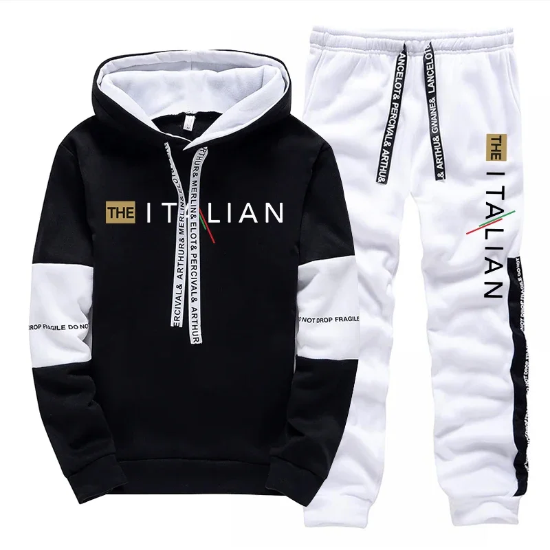 

Hot Sales Mens Tracksuit Printed Casual Sweatshirts Sweatpants Set Fashion Sportswear Suit Outdoors Sports Jogging Mens Clothing