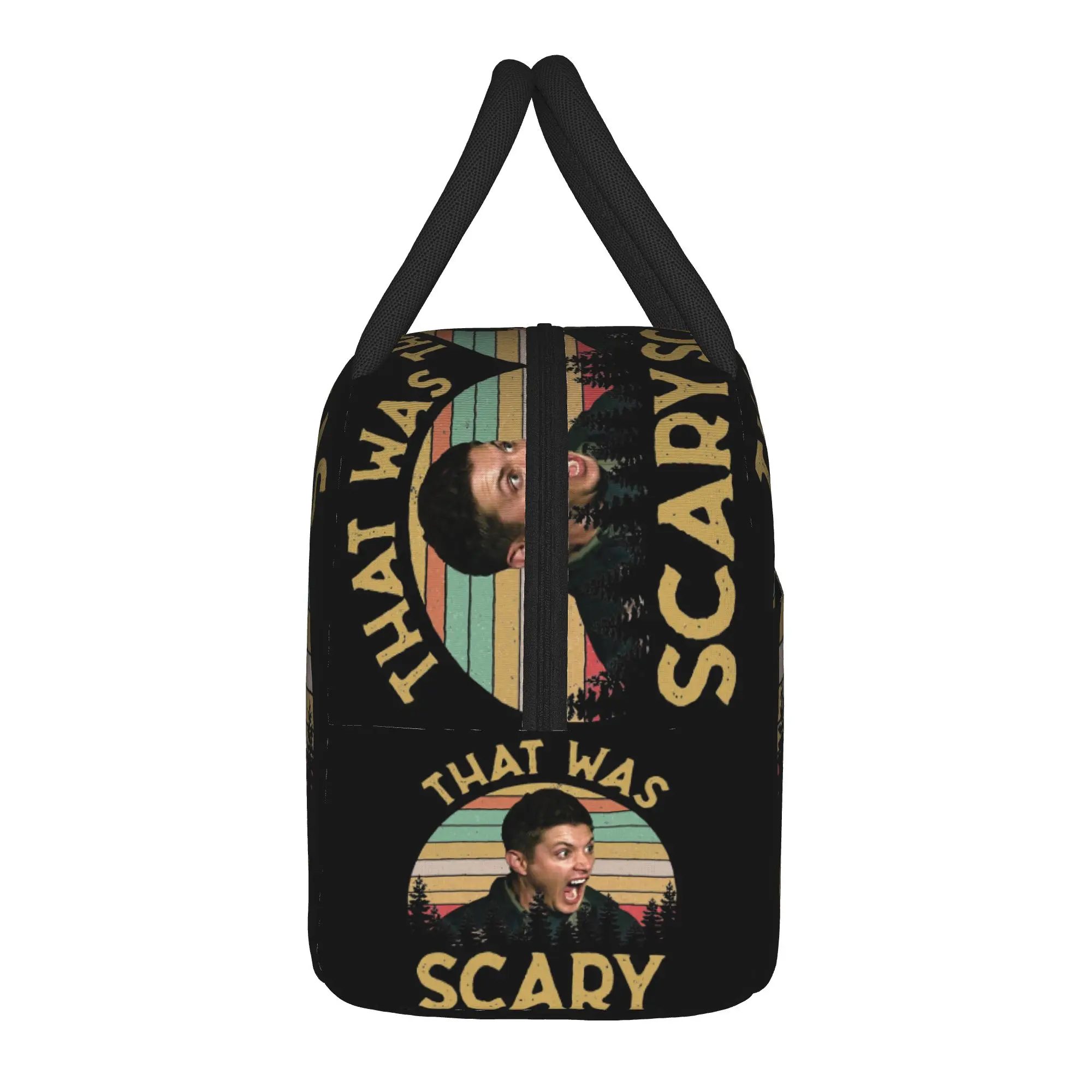 Supernatural Dean Winchesters That Was Scary Sunset Lunch Bag Office Lunch Box For Child Thermal Tote Handbags Cooler Bag