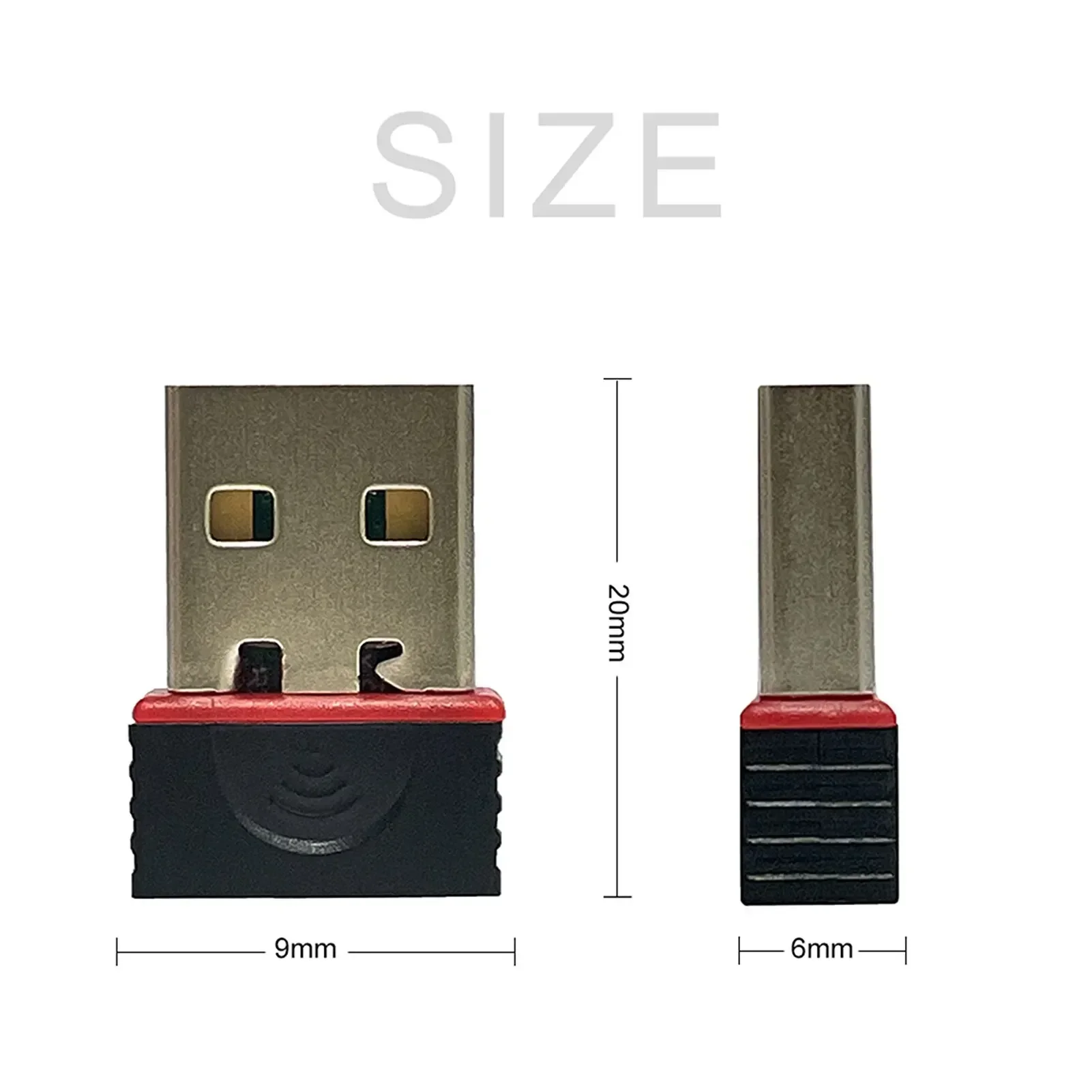 Mini Wi-Fi 6 Adapter for PC - Plug and Play, Driver-free, 2.4G Network Card with Enhanced Signal Reception