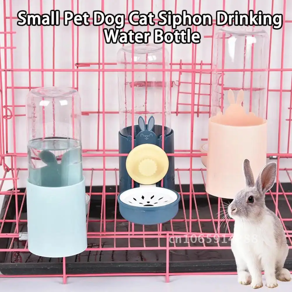 500ml Water Rabbit Automatic Feeder Hangable Removable Small Dispenser Doggy Cat Squirrel Hanging Cage Supplies Water view 4