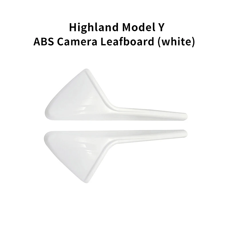 ل تسلا 2025 نموذج 3 Y المرتفعات الجانب حامي الكاميرا غطاء الملحقات بدوره إشارة الحاجز تقليم ABS مشرق الأبيض 2 قطعة