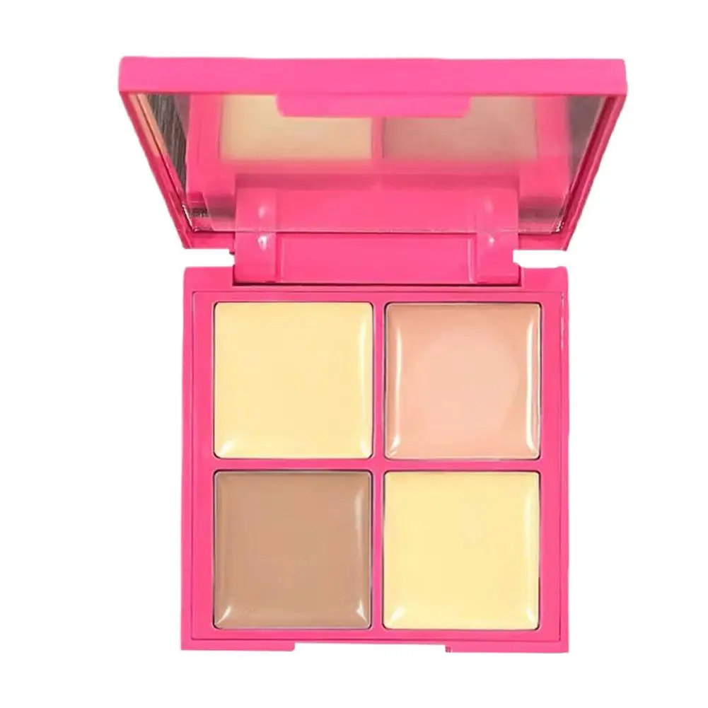 4색 방수 컨실러 팔레트 풀 커버리지 여드름 흉터 다크서클 콧가랑이 주름 가벼운 브라이트닝 페이스 메이크업