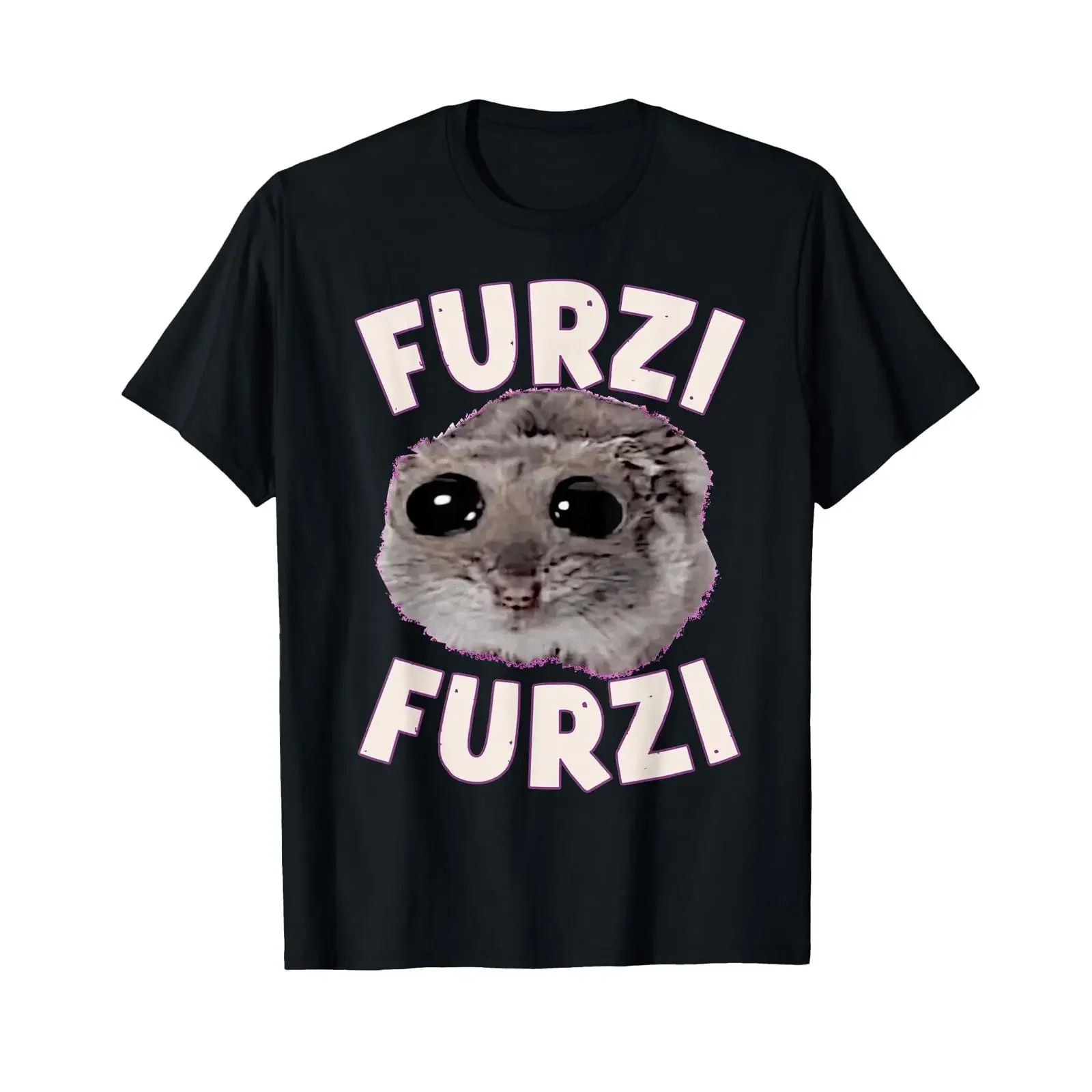 Sponsored Ad Furzi Grooviges Sad Hamster Internet Meme T Shirt vintage Washed Comfortable fashion graphic homme Stretched