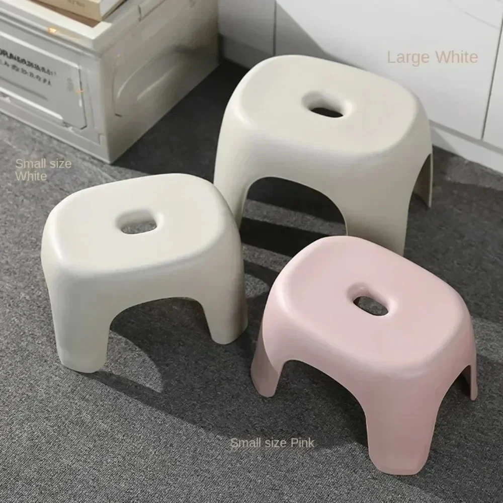 Plastic Small Stool Stackable Thick Stool Household Plastic Multifunctional Portable Bathroom Stool image 2