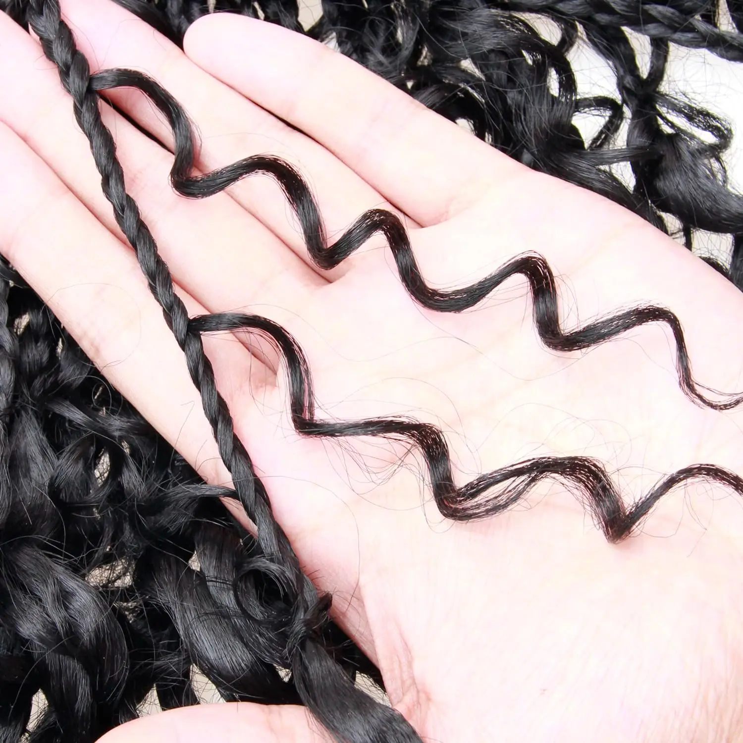 إلهة الضفائر الكروشيه الشعر التمديد مع أطراف مجعد 12 بوصة 30 قطعة/الحزمة بوهو الضفائر الكروشيه الشعر للنساء السود الاستخدام اليومي