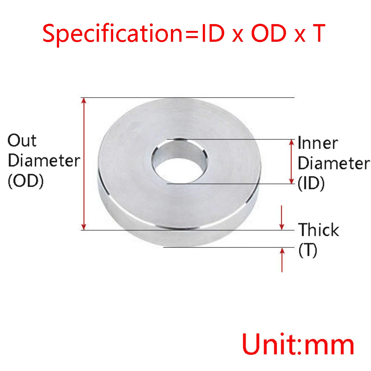 304 Stainless Steel Thickened Washer 2mm-6mm Thickness Round Gasket Screw Spacer Flat Rings 2mm-16mm Inner Diameter