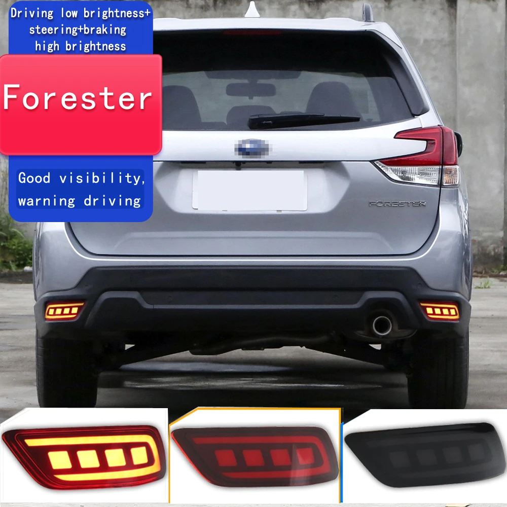 

Car LED Rear Bumper Light For Subaru Forester 2019 2020 2021-2023 Multi-functions Reflector Tail Light Fog Lamp Stop Brake Light