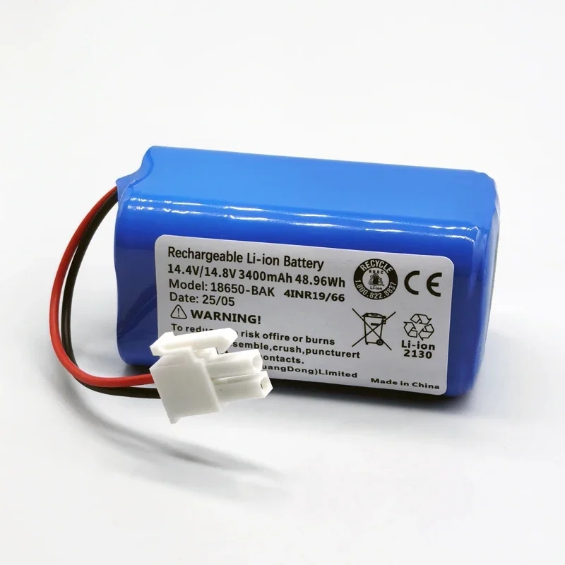 High quality 3400mAh  14.4V Rechargeable Li-ion Battery for ILIFE A4 A4s V7 A6 V7s Plus Robot Vacuum Cleaner battery