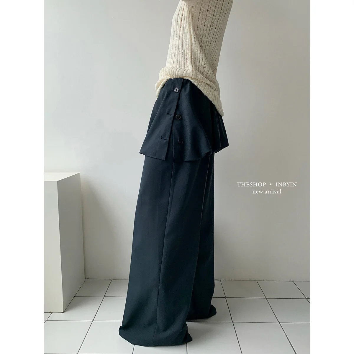 SuperAen Casual Gerade Breite bein Hosen Frauen 2025, Herbst Neue Lose Einfarbig Volle Länge Hosen