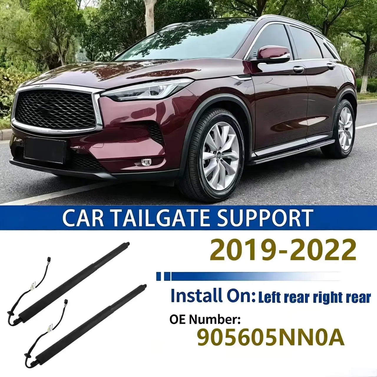 

For 2019-2020 INFINITI QX50 P71A Tailgate Power Lift Gas Spring Struts Left Right General Rear tailgate strut 905605NN0A