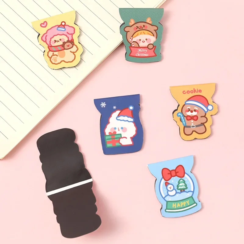 Cartoon christmas Magnet Magnetic Bookmarks Cute Magnet Page Markers Page Clips Bookmark For Student Office Reading Stationery