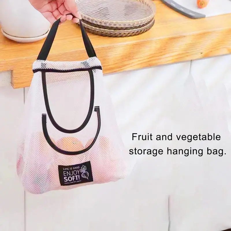 Multi-Layer Kitchen Hanging Mesh Bag For Garlic Onion Ginger Potato Corner Fruit Vegetable Storage Net Bag Kitchen Accessories