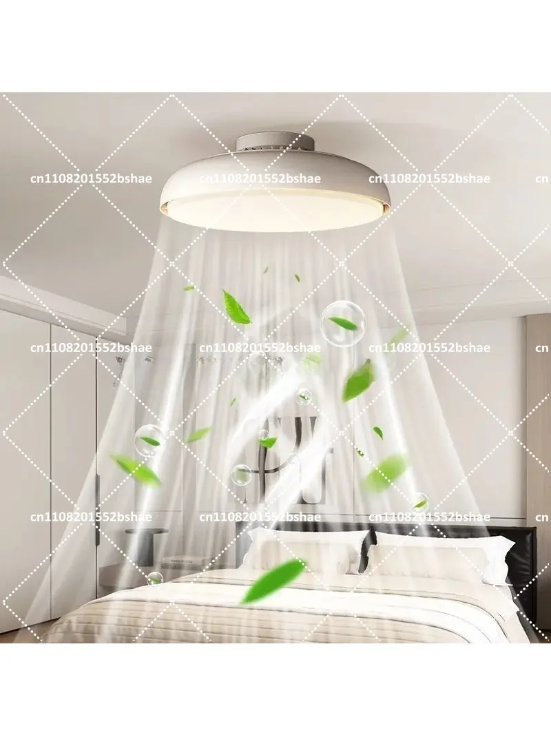 Modern Ceiling Fan Light with LED Remote Control Dimmable Bladeless Fan Light for Bedroom Kids Room