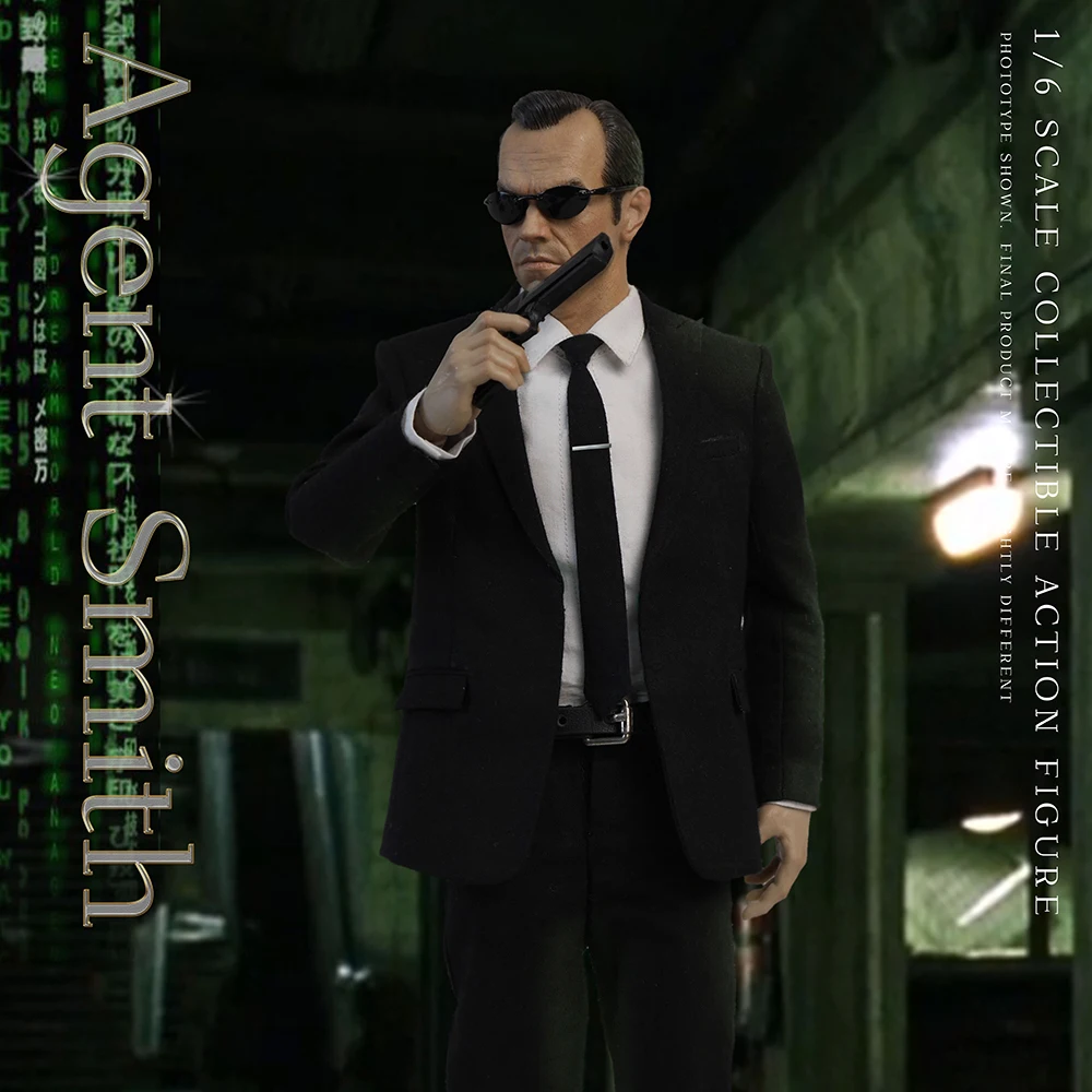 FISH BONETOYS FB-Z007 1/6 Agent Smith Hugo Weaving Action Figure 12'' Male Soldier Figurine Full Set Collectible Model In Stock