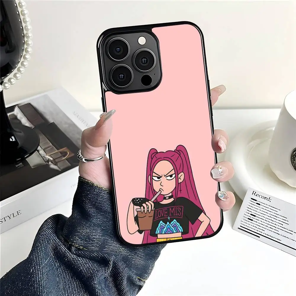 Coque de téléphone Kpop D-Demon H-Hunters Serious Mira pour iPhone 17 Air 16 15 14 Pro Max Plus 13 12 11, coque rigide en PC noire avec patch