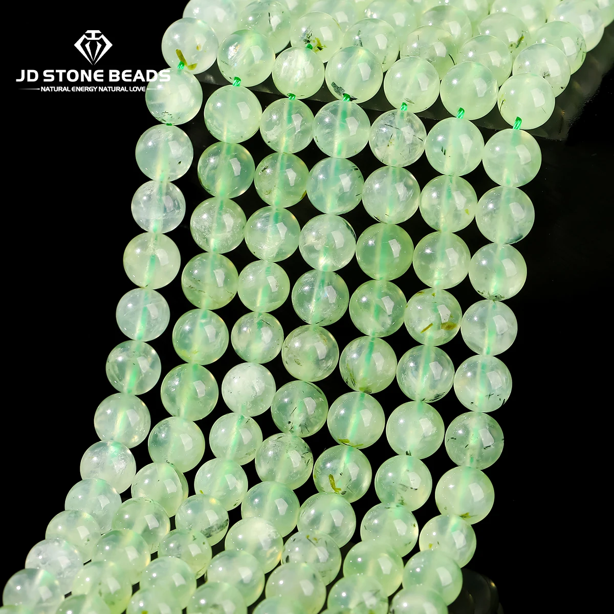 

Wholesale Natural Stone Prehnite Beads Round Loose Spacer 4 6 8 10 12mm For Jewelry Making Diy Necklace Bracelet Accessory 15"