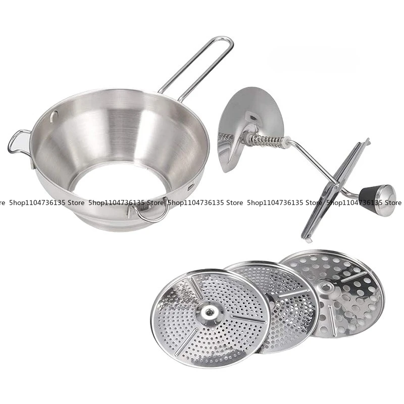 Wire Handle Jam Mill Stainless Steel Manual Vegetable Mixer, Potato Mud Grinder, Manual Vegetable Mixer