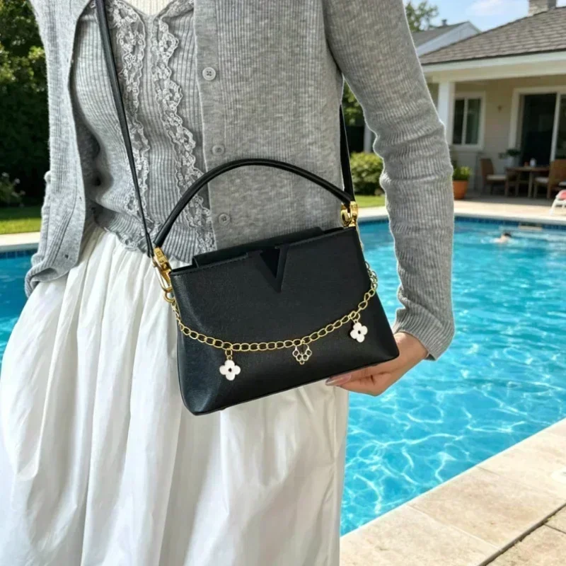 

High Quality Women's Crossbody Bag, Luxurious Designer Handheld Small Square Bag, Women's Chain Shoulder Bag