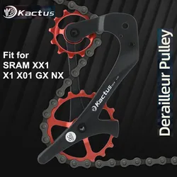 KACTUS TECH Bicycle Derailleur for 11Speed SRAM NX X1 X01 XX1 GX Carbon Fiber Ceramic Oversized Pulley Wheel MTB Bicycle Parts