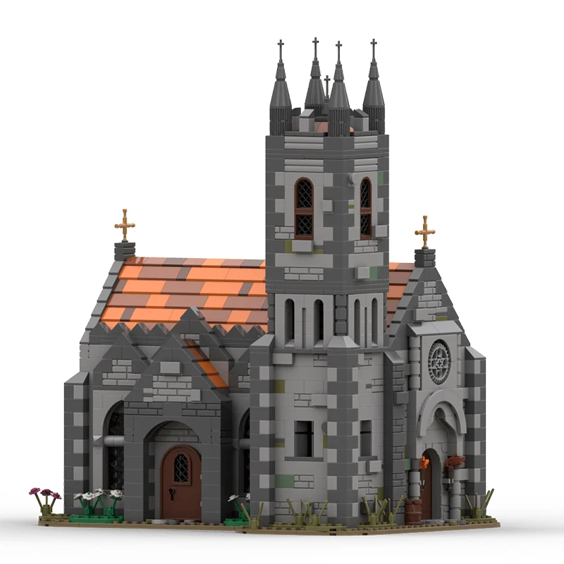 

NEW 1681pcs MOC European Medieval Street View Modular Gothic Church model DIY creative ideas Retro childToy Gift building blocks