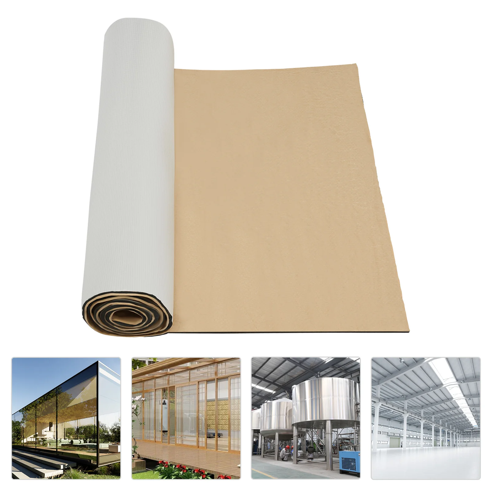 Estera absorbente de sonido para coche, almohadilla de aislamiento térmico y ruido de 10mm, 6,5x3,2 pies con autoadhesivo para el hogar del automóvil