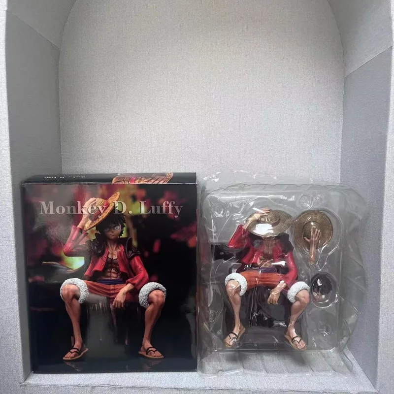 One Piece Anime Action Figure Rufy Statue Figure Gli ornamenti possono essere sostituiti con la decorazione del desktop della bambola modello a doppia testa