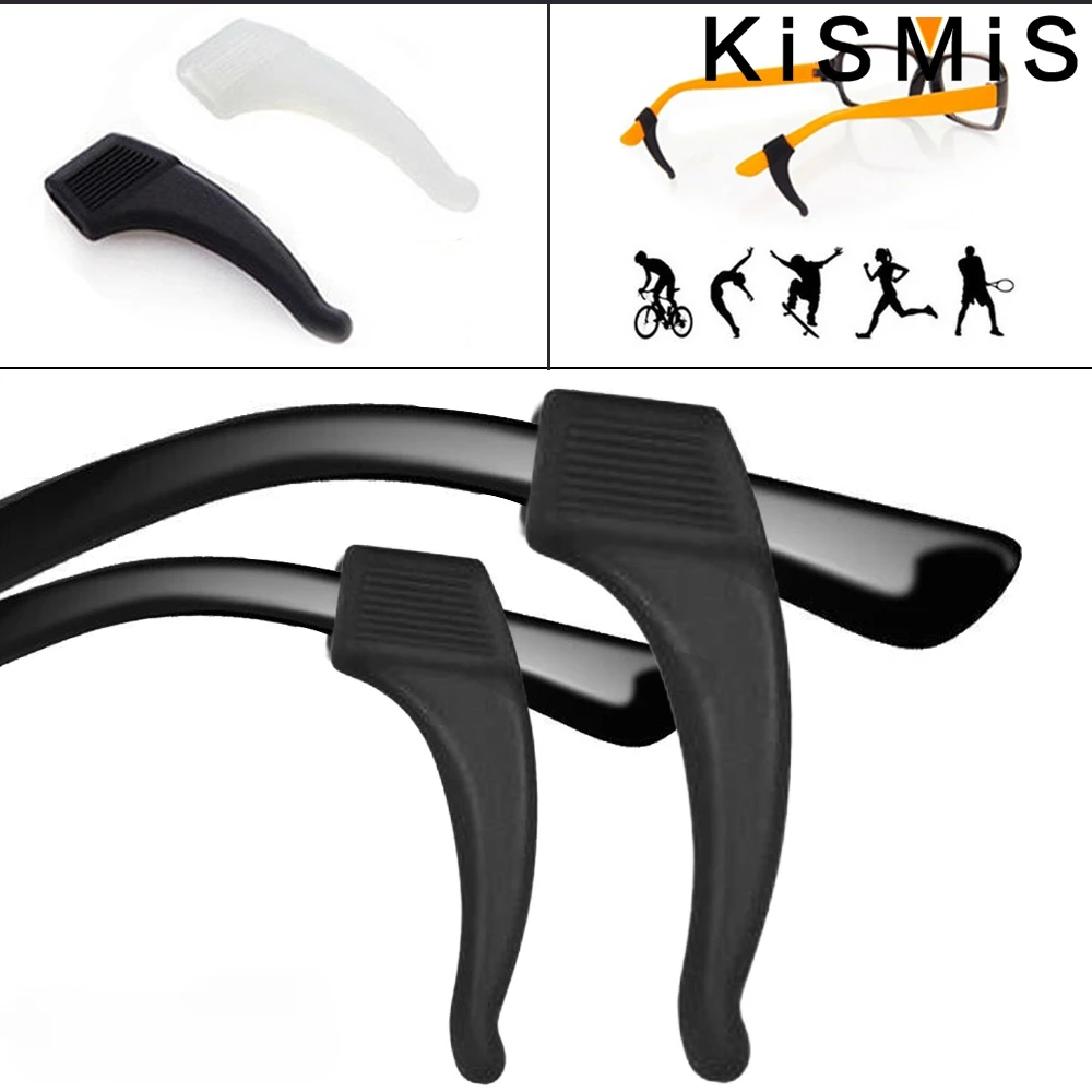 KISMIS 5 Pairs of Nice Silicone Glasses Ear Hooks Tip Eyeglasses Anti Slip Temple Holder