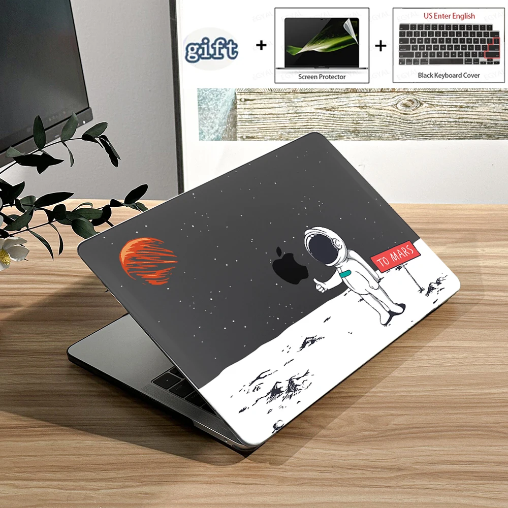 Astronaut Painting Laptop Case for Macbook Pro 14 16 M1 M2 M3 Air 13.6 15.3 inch A3114 A3113 A2338 A2337 A2681 Protective Cover