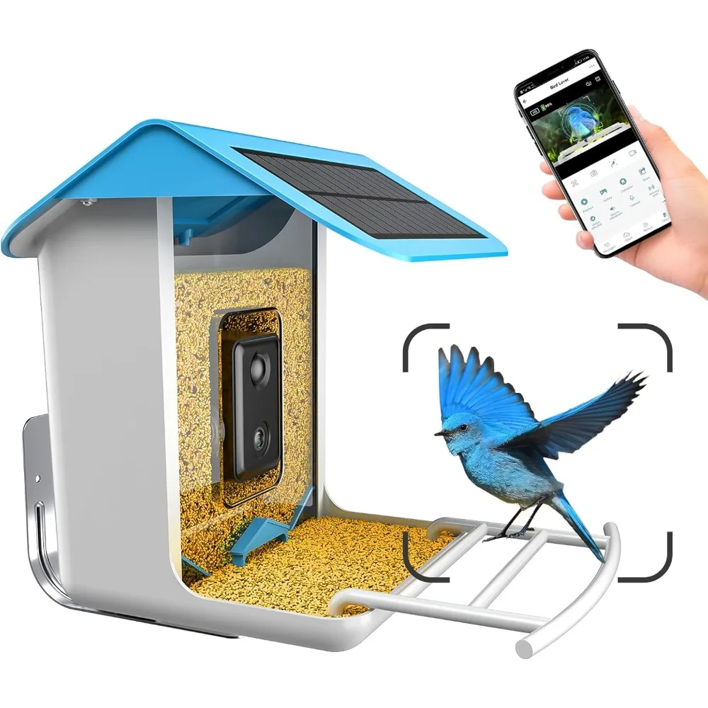 

Bird Feeder with Camera, Smart Bird Feeder Camera with AI Recognition, Bird Feeder Camera Auto Capture Birds and Notify