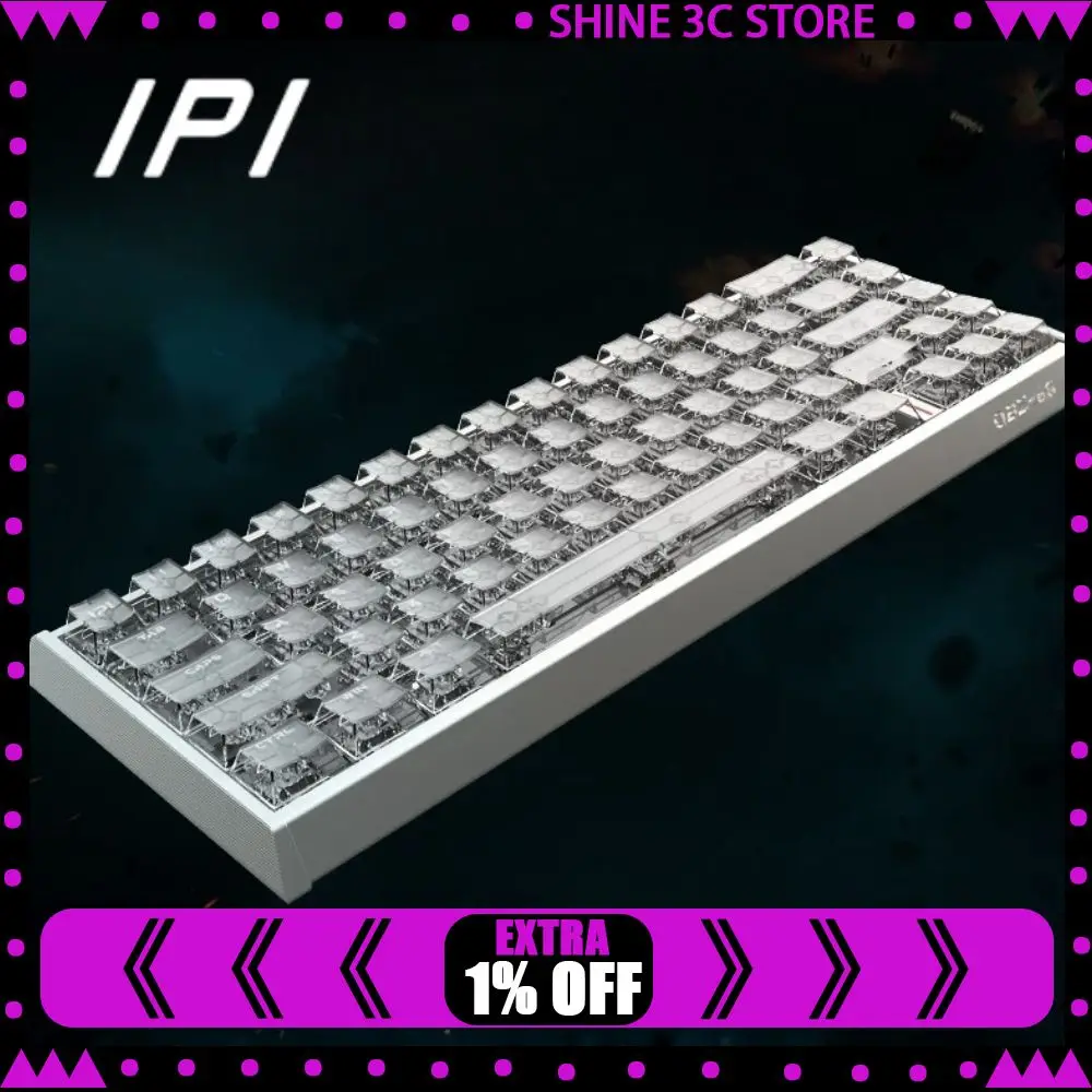 

New IPI QBZ Magnetic Switch Wired Keyboard 65keys Mechanical Keyboard Dual 8k All Aluminum RGB Gaming FPS SOCD keyboards Gift