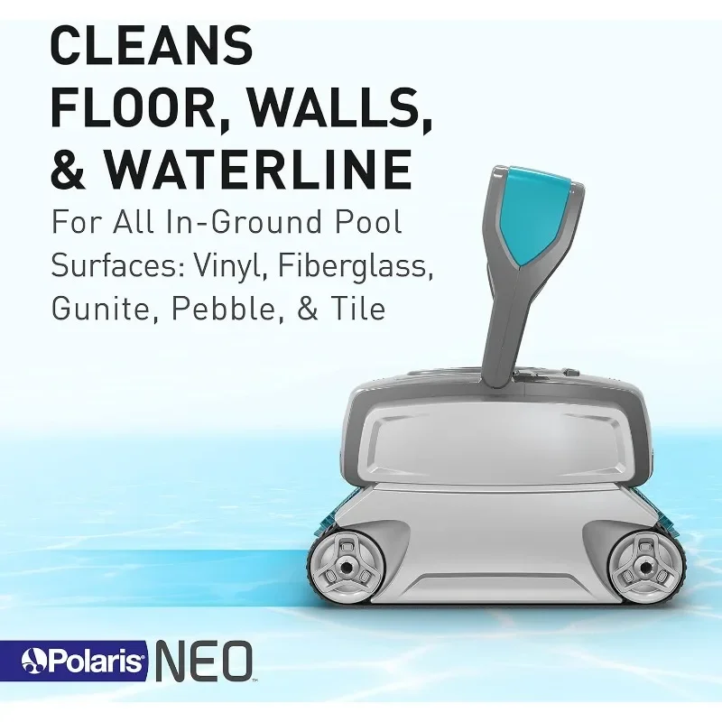 Polaris NEO Robotic Pool Cleaner, Automatic Vacuum for InGround Pools up to 40ft, Wall Climbing Vac w/ Strong Suction