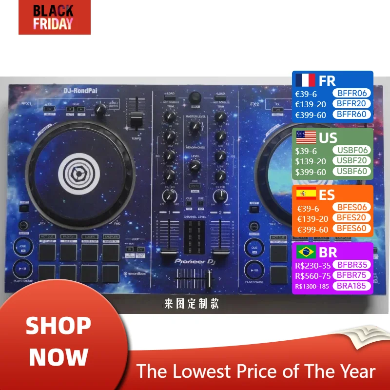 Pioneer DDJ-RB DJ Controller Panel Film. Disc Player Personalized Colorful Sticker,