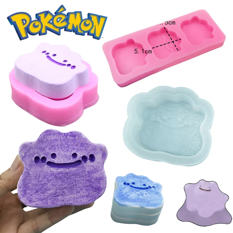 Pokemon Ditto Molds Cartoon Silicone Mold DIY Cake Baking Decoration Chocolate Fudge Pudding Mould Kitchen Baking Cooking Tools