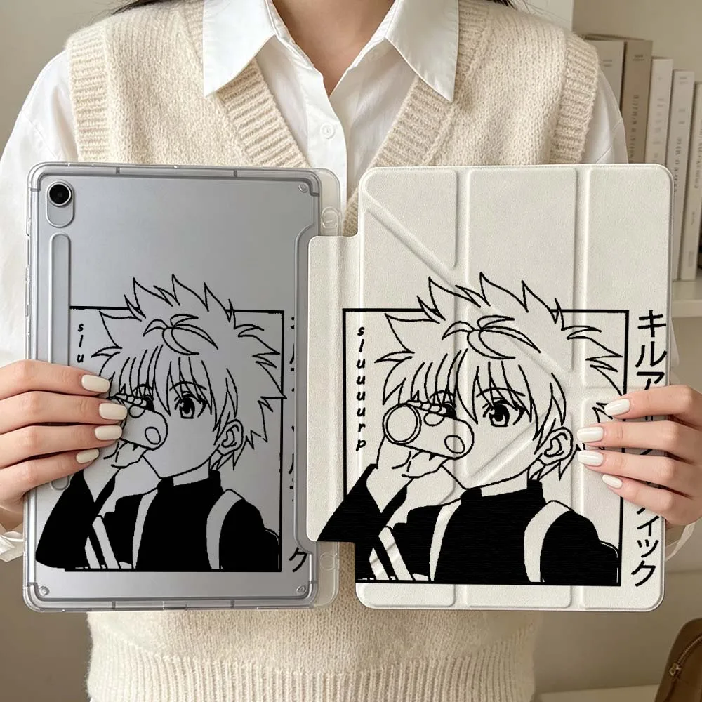 

Cartoon Killua Drinking For Samsung Galaxy Tab S6 S7 S8 S9 S10 A8 A9 A11 Lite FE Plus 3Y Tablet Case Soft