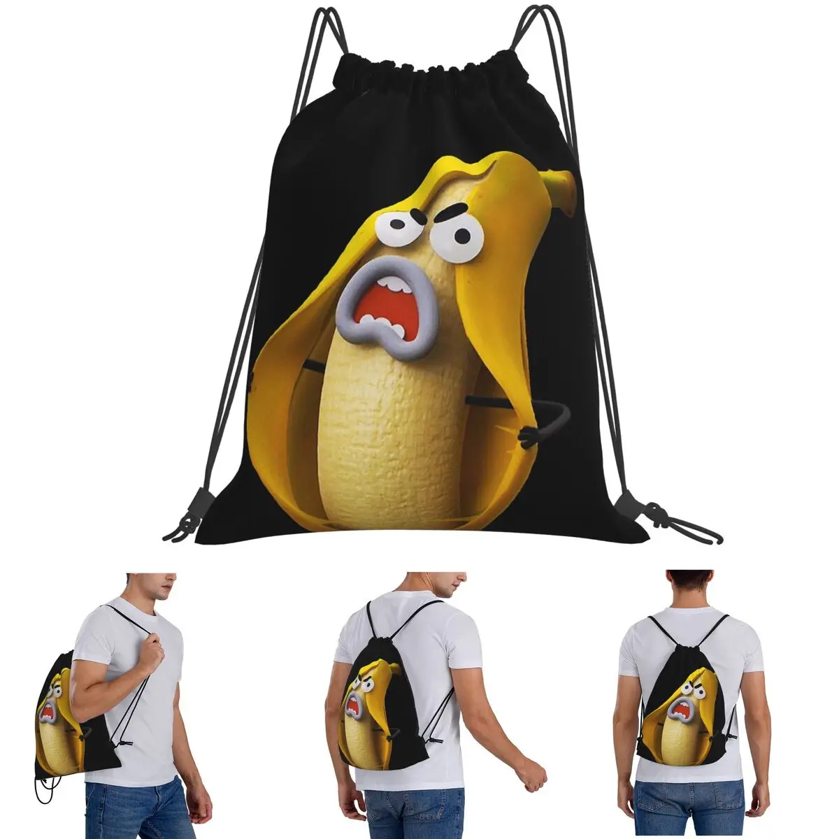 

Banana Joe-The Amazing World Of Gumball Рюкзаки Повседневные портативные сумки на шнурке Спортивная сумка Сумки для книг для путешествий студентов