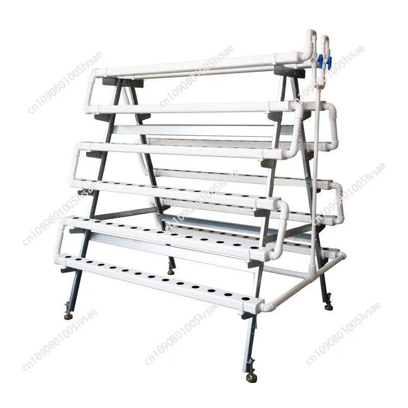 Soilless Cultivation Equipment Pipeline, Hydroponic Vegetable Ladder Hydroponic Metal Planting Rack