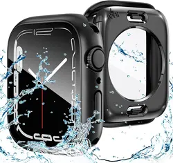 Apple Watch用スクリーンプロテクター,防水強化ガラス,45mm, 41mm, 44mm, 40mm,iwatchシリーズ7, 8, SE, 6, 5