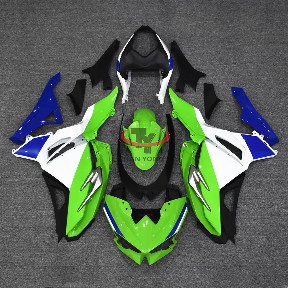 Green Blue White Anniversary Prints For ninja500 2024 2025 Bodywork Cowling Motorcycle Full Fairing 2026 Fit ninja 500
