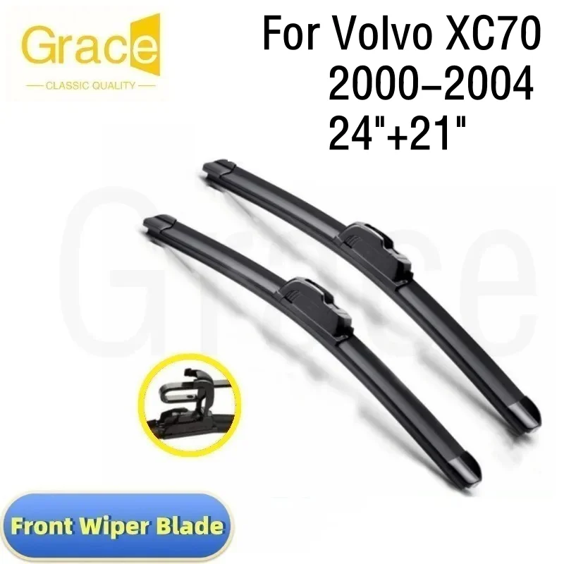 

Wiper Blade For For Volvo XC70 24"+21“ Car Windshield Windscreen Rubber 2000 2001 2002 2003 2004