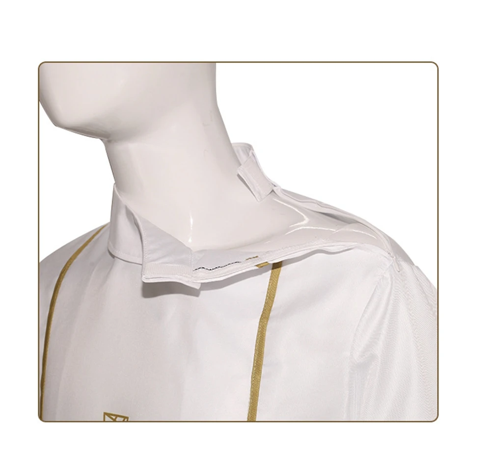 رداء تونيك أبيض متقاطع كاسوك تشاسوبلي لزي كاهن القس