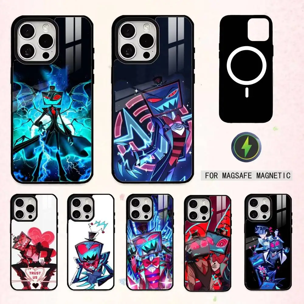 

Cool C-Cartoon H-Hazbin Vox H-Hotel Phone Case For iPhone17,16,15,14,13,12,11,Pro Max Magnetic For Magsafe Wireless Charging